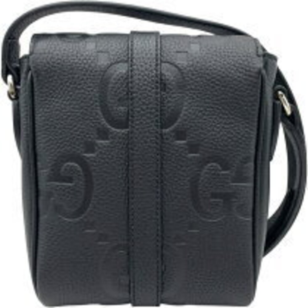 Gucci Bag Shoulder Messenger Leather GG Jumbo Black